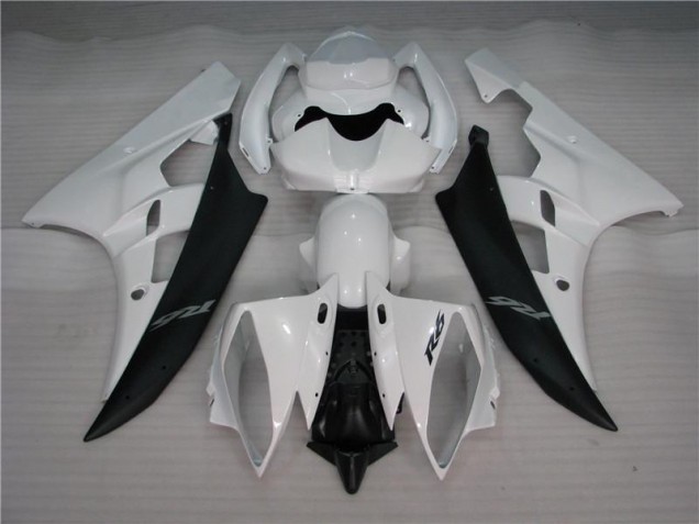 Affordable 2006-2007 White Black Yamaha YZF R6 Motorcycle Bodywork