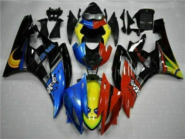 Affordable 2006-2007 Yellow Blue Red Yamaha YZF R6 Motorcycle Fairings Kit
