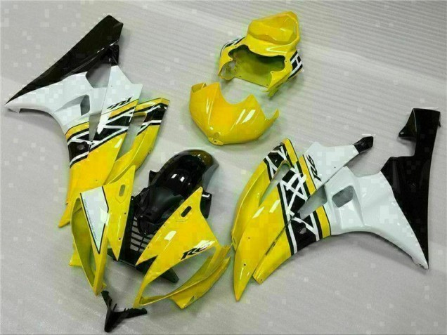 Affordable 2006-2007 Yellow White Black Yamaha YZF R6 Motorcylce Fairings Affordable 2006-2007 Yellow White Black Yamaha YZF R6 Motorcylce Fairings