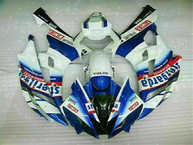 Affordable 2006-2007 White Blue Yamaha YZF R6 Motorbike Fairing Affordable 2006-2007 White Blue Yamaha YZF R6 Motorbike Fairing