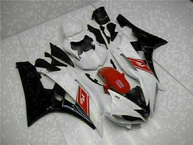Affordable 2006-2007 White Black Yamaha YZF R6 Motorbike Fairing Affordable 2006-2007 White Black Yamaha YZF R6 Motorbike Fairing