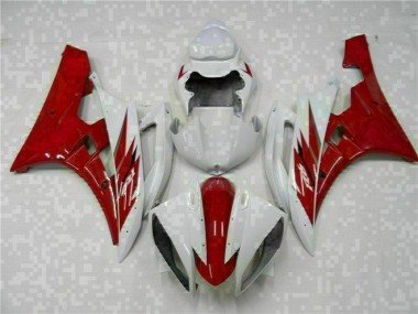 Affordable 2006-2007 Red White Yamaha YZF R6 Motorcycle Bodywork