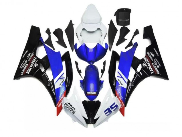 Affordable 2006-2007 Blue White Yamaha YZF R6 Motorcycle Fairings Kit Affordable 2006-2007 Blue White Yamaha YZF R6 Motorcycle Fairings Kit