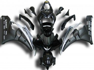 Affordable 2006-2007 Black White Yamaha YZF R6 Replacement Fairings