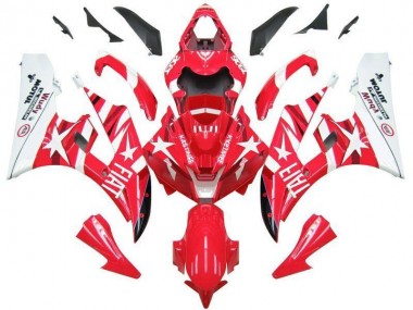 Affordable 2006-2007 Red White Star Fiat Yamaha YZF R6 Motorbike Fairings