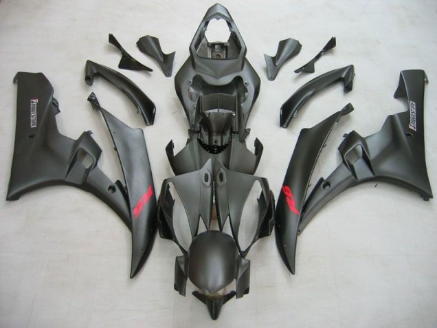 Affordable 2006-2007 Matte Black Yamaha YZF R6 Motorcycle Fairing Kits & Bodywork Affordable 2006-2007 Matte Black Yamaha YZF R6 Motorcycle Fairing Kits & Bodywork