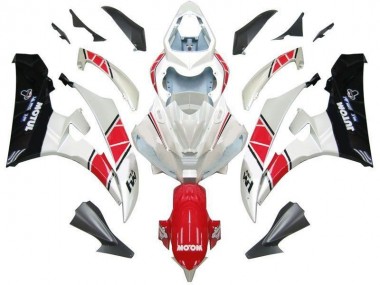 Affordable 2006-2007 White Red Black Yamaha YZF R6 Bike Fairings