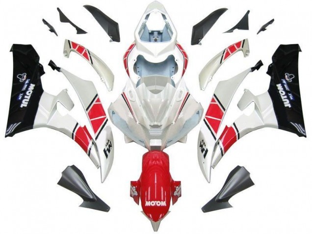 Affordable 2006-2007 White Red Black Yamaha YZF R6 Bike Fairings Affordable 2006-2007 White Red Black Yamaha YZF R6 Bike Fairings
