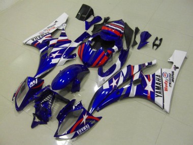 Affordable 2006-2007 Red Blue Star Yamaha YZF R6 Bike Fairings