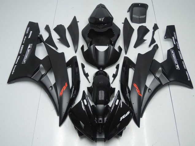 Affordable 2006-2007 Matte Black and Glossy Black Yamaha YZF R6 Motorbike Fairing Kits Affordable 2006-2007 Matte Black and Glossy Black Yamaha YZF R6 Motorbike Fairing Kits
