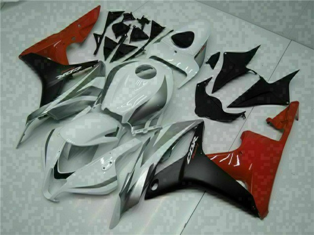 Affordable 2007-2008 White Black Red Honda CBR600RR Bike Fairings Affordable 2007-2008 White Black Red Honda CBR600RR Bike Fairings