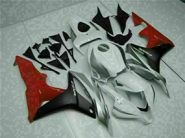 Affordable 2007-2008 White Black Red Honda CBR600RR Bike Fairings Affordable 2007-2008 White Black Red Honda CBR600RR Bike Fairings