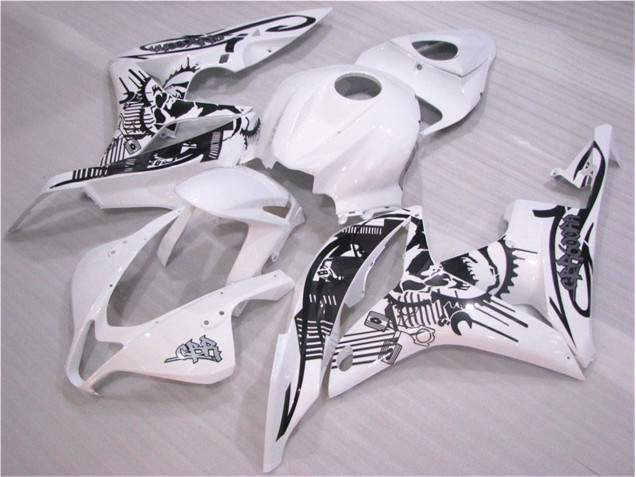 Affordable 2007-2008 Black White Honda CBR600RR Replacement Motorcycle Fairings Affordable 2007-2008 Black White Honda CBR600RR Replacement Motorcycle Fairings