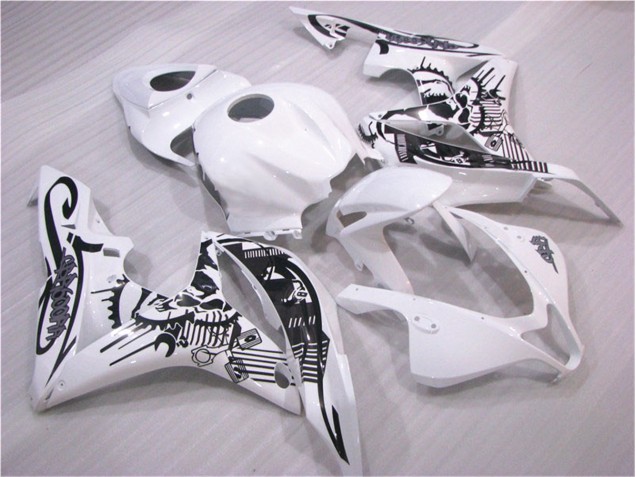 Affordable 2007-2008 Black White Honda CBR600RR Replacement Motorcycle Fairings Affordable 2007-2008 Black White Honda CBR600RR Replacement Motorcycle Fairings