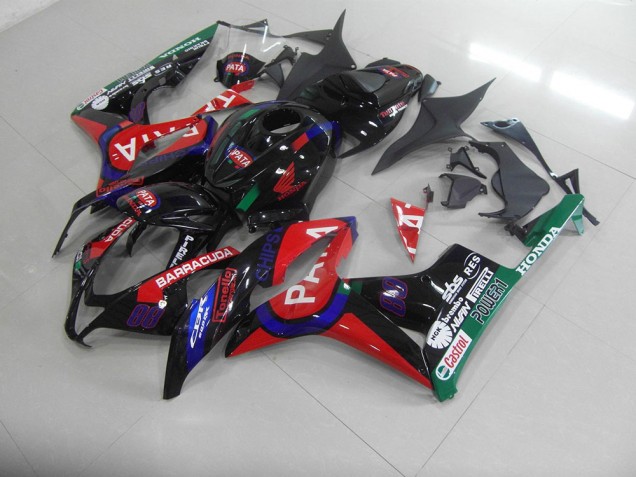 Affordable 2007-2008 Black Red Pata Honda CBR600RR Motorcycle Fairings Kits Affordable 2007-2008 Black Red Pata Honda CBR600RR Motorcycle Fairings Kits