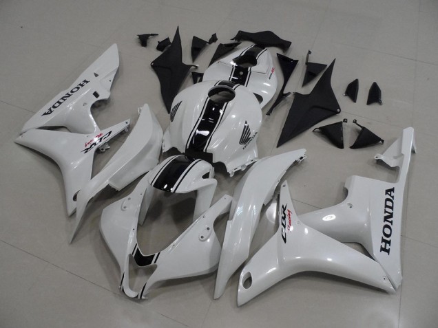 Affordable 2007-2008 Pearl White with Black Stripe Honda CBR600RR Bike Fairings Affordable 2007-2008 Pearl White with Black Stripe Honda CBR600RR Bike Fairings