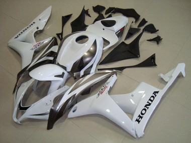 Affordable 2007-2008 White Silver Honda CBR600RR Motorcycle Fairing Kits