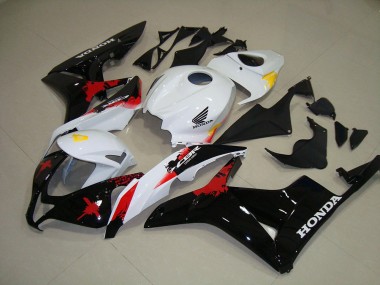 Affordable 2007-2008 White Black Red Honda CBR600RR Motorbike Fairing