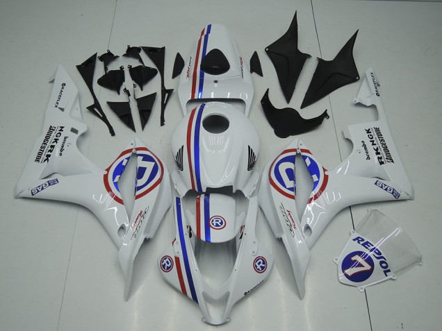 Affordable 2007-2008 White Honda CBR600RR Motor Bike Fairings Affordable 2007-2008 White Honda CBR600RR Motor Bike Fairings