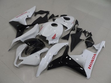 Affordable 2007-2008 White Black Honda CBR600RR Replacement Motorcycle Fairings