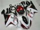 Affordable 2007-2008 White Black Red Kawasaki ZX6R Motorbike Fairings