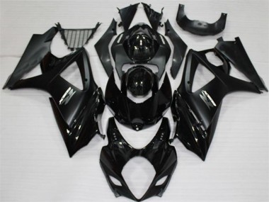 Affordable 2007-2008 Black Suzuki GSXR 1000 K7 Motorcycle Fairing Kits & Plastic Bodywork MF1831