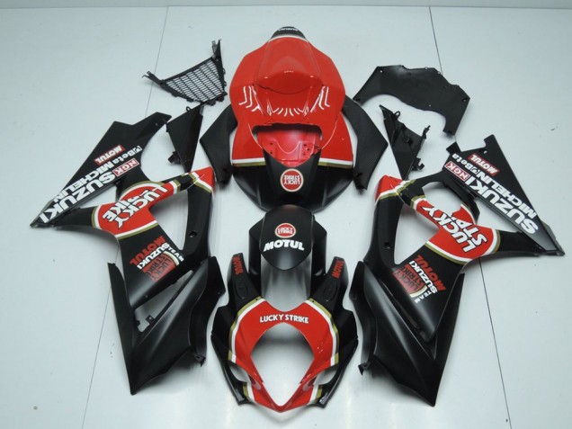 Affordable 2007-2008 Matte Lucky Strike Suzuki GSXR 1000 K7 Motorcycle Bodywork Affordable 2007-2008 Matte Lucky Strike Suzuki GSXR 1000 K7 Motorcycle Bodywork