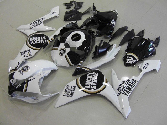 Affordable 2007-2008 Black Lucky Strike Yamaha YZF R1 Moto Fairings Affordable 2007-2008 Black Lucky Strike Yamaha YZF R1 Moto Fairings