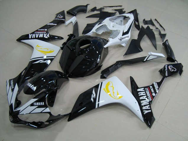 Affordable 2007-2008 Black White Dolphin Yamaha YZF R1 Motorcyle Fairings Affordable 2007-2008 Black White Dolphin Yamaha YZF R1 Motorcyle Fairings