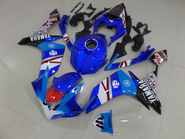 Affordable 2007-2008 Blue White Black Stickers Yamaha YZF R1 Motorcycle Fairing Affordable 2007-2008 Blue White Black Stickers Yamaha YZF R1 Motorcycle Fairing