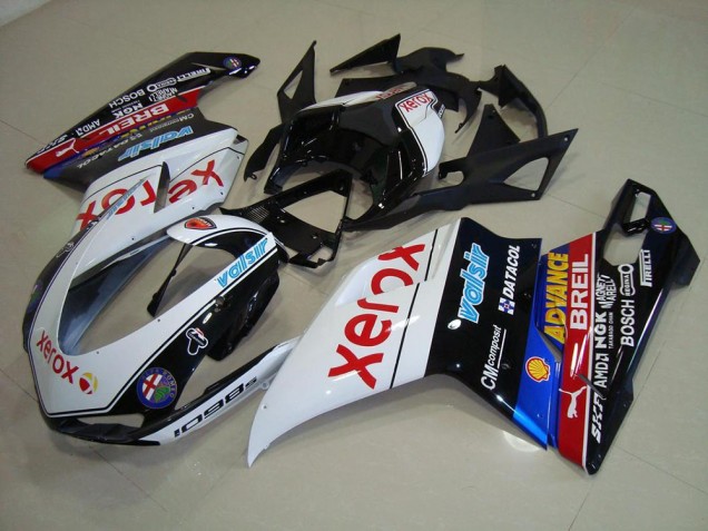 Affordable 2007-2014 Black Xerox Ducati 848 1098 1198 Motorcycle Replacement Fairings Affordable 2007-2014 Black Xerox Ducati 848 1098 1198 Motorcycle Replacement Fairings