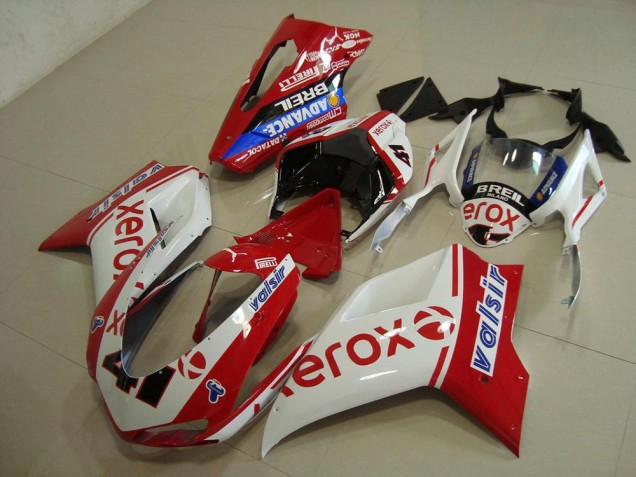 Affordable 2007-2014 White Red Xerox Ducati 848 1098 1198 Bike Fairings Affordable 2007-2014 White Red Xerox Ducati 848 1098 1198 Bike Fairings