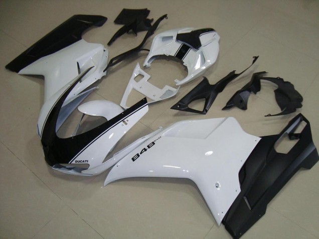 Affordable 2007-2014 White Matte Black Ducati 848 1098 1198 Motorcycle Fairing Affordable 2007-2014 White Matte Black Ducati 848 1098 1198 Motorcycle Fairing