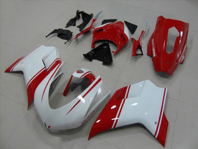 Affordable 2007-2014 White and Red Racing Version Ducati 848 1098 1198 Motorbike Fairing Affordable 2007-2014 White and Red Racing Version Ducati 848 1098 1198 Motorbike Fairing
