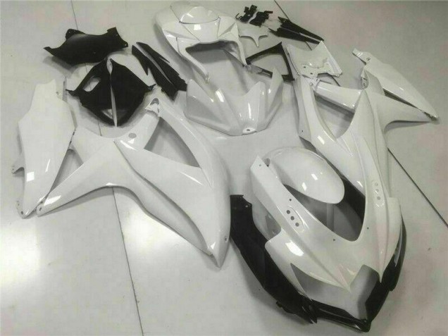 Affordable 2008-2010 White Suzuki GSXR 600/750 Motorcylce Fairings