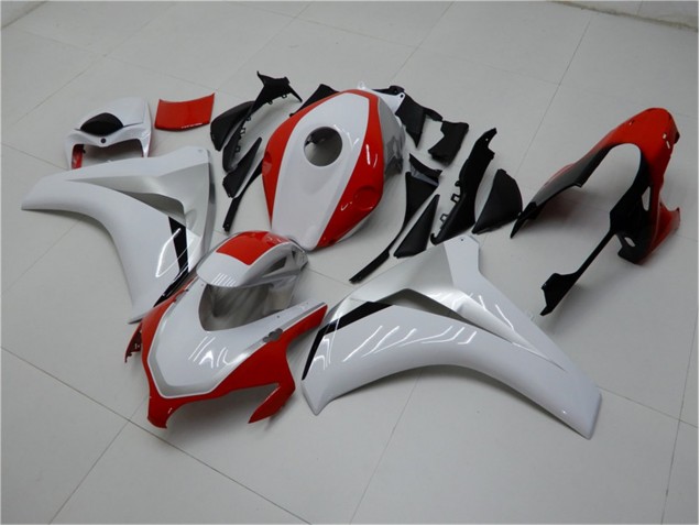 Affordable 2008-2011 White Red Honda CBR1000RR Motorcylce Fairings