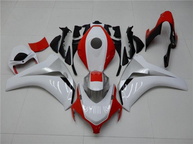 Affordable 2008-2011 White Red Honda CBR1000RR Motorcylce Fairings