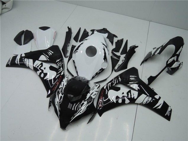 Affordable 2008-2011 Black White Honda CBR1000RR Motorbike Fairing