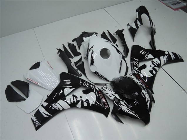 Affordable 2008-2011 Black White Honda CBR1000RR Motorbike Fairing