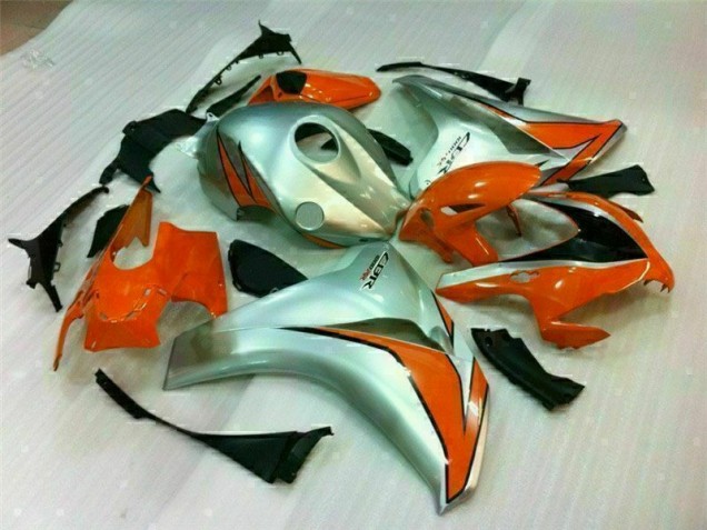 Affordable 2008-2011 Silver Orange Honda CBR1000RR Bike Fairings