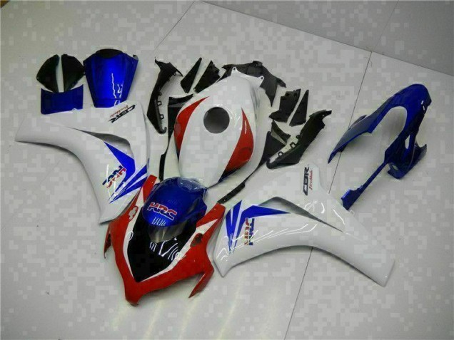 Affordable 2008-2011 White Blue Honda CBR1000RR Motorcycle Fairing Kits