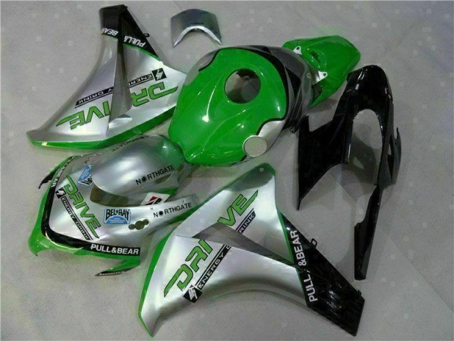 Affordable 2008-2011 Green Silver Honda CBR1000RR Moto Fairings