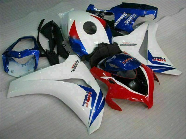 Affordable 2008-2011 White Blue Honda CBR1000RR Bike Fairing & Plastics