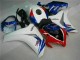 Affordable 2008-2011 White Blue Honda CBR1000RR Bike Fairing & Plastics