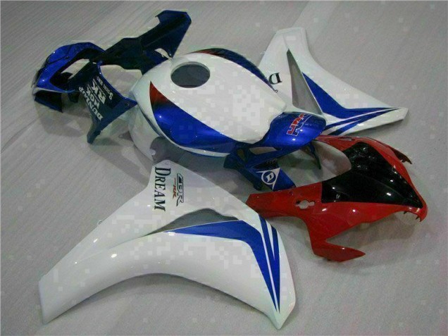 Affordable 2008-2011 White Blue Honda CBR1000RR Motorcycle Fairings Kits