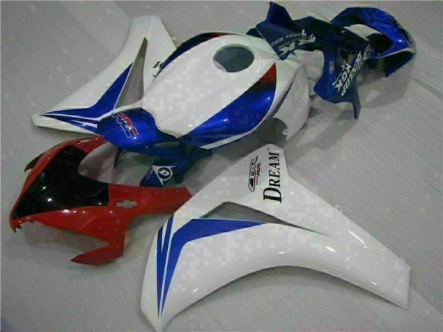 Affordable 2008-2011 White Blue Honda CBR1000RR Motorcycle Fairings Kits
