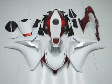 Affordable 2008-2011 Candy Red White and Silver Honda CBR1000RR Motorcycle Fairing Kits