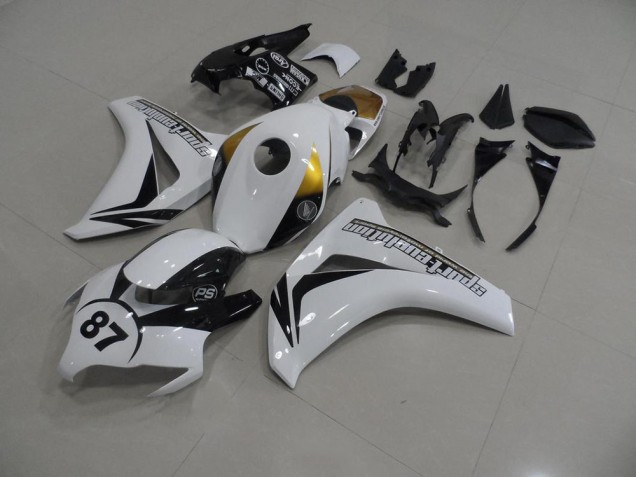 Affordable 2008-2011 White and Black 87 Honda CBR1000RR Bike Fairings
