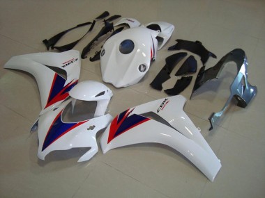 Affordable 2008-2011 White Blue OEM Style Honda CBR1000RR Replacement Fairings