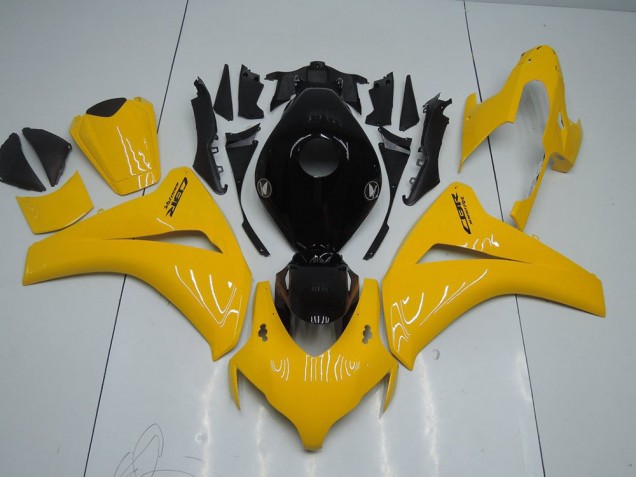 Affordable 2008-2011 Yellow and Black Honda CBR1000RR Bike Fairing